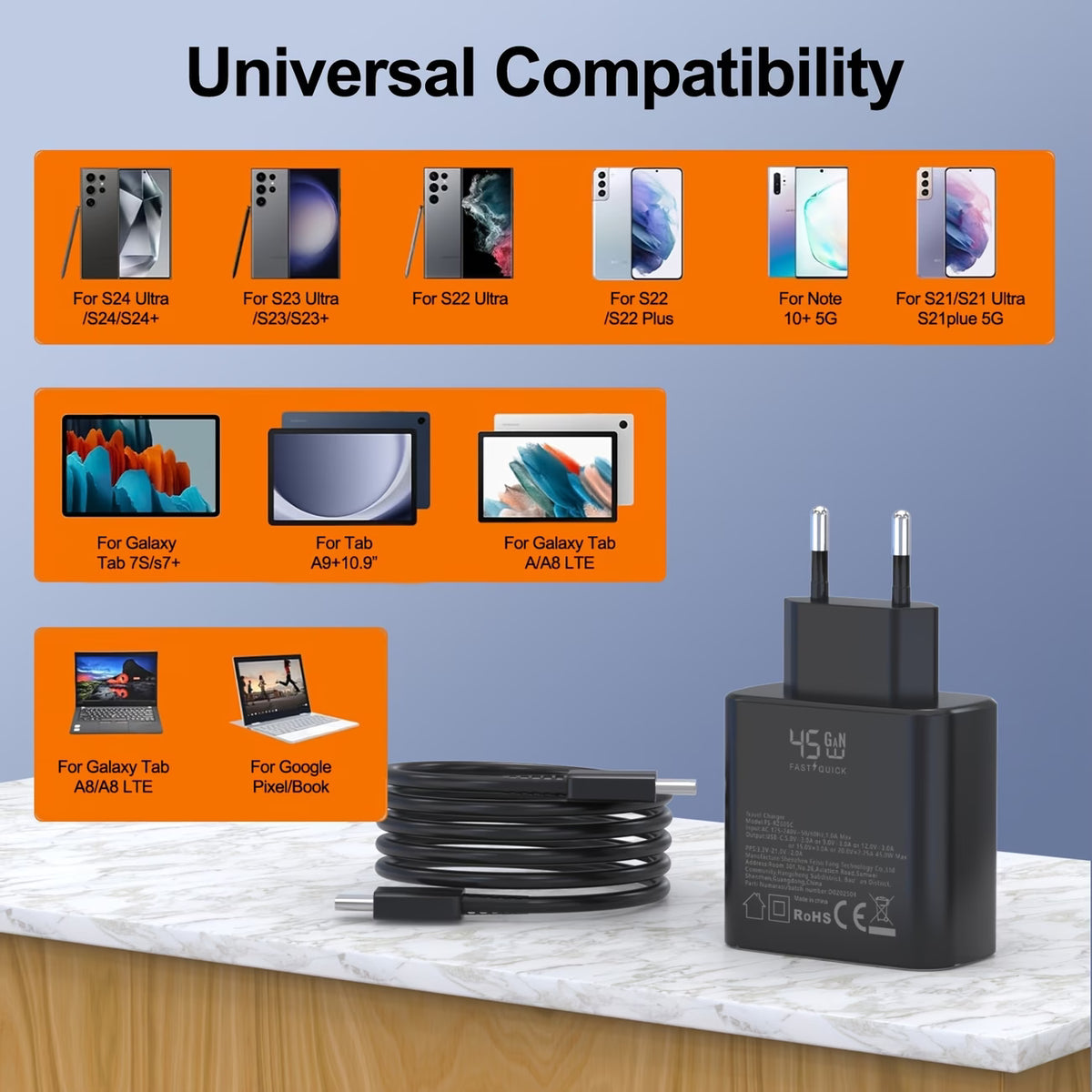 Fast Charger USB-C 45W