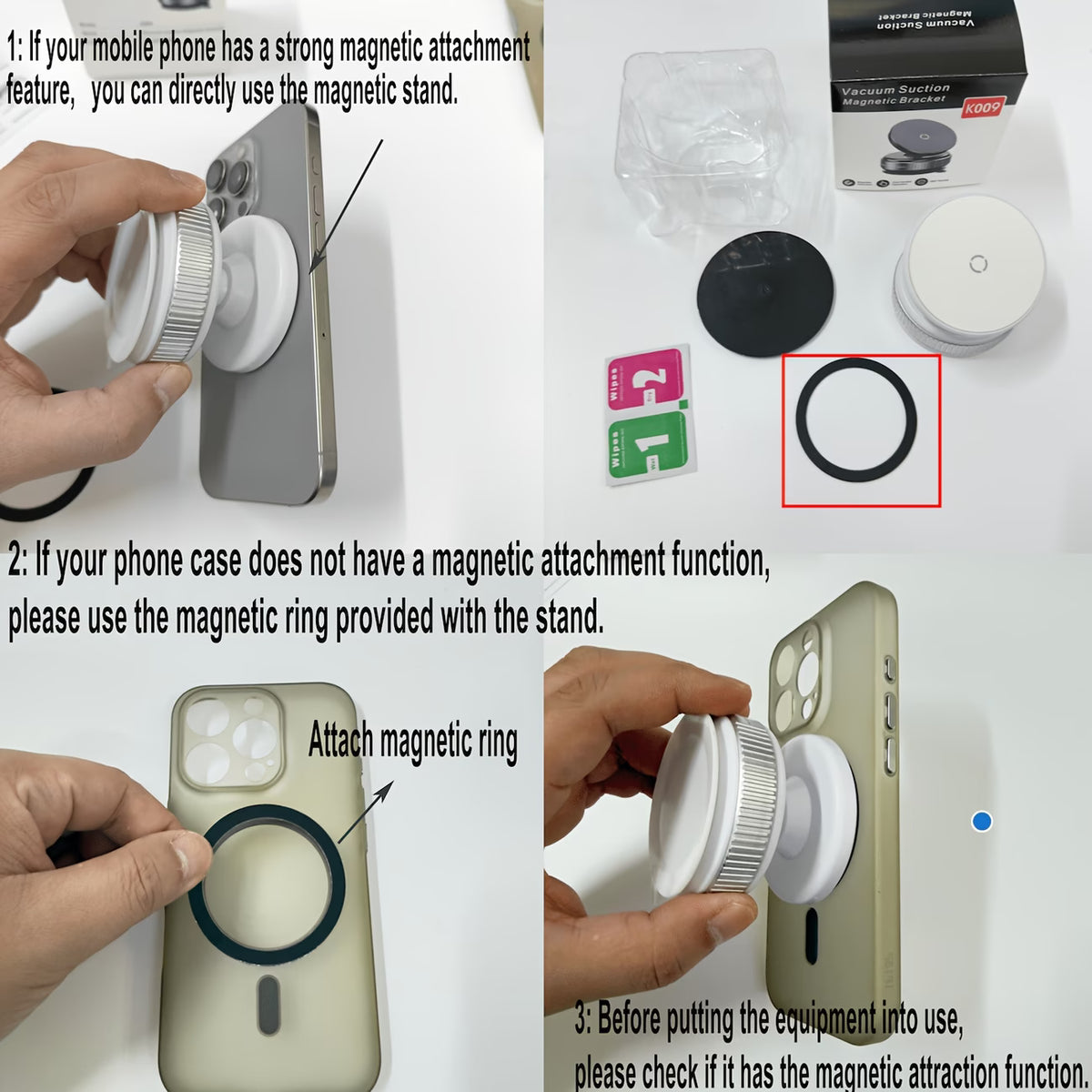 Vacuum Magnetic Mobile Phone Holder