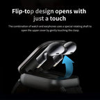 2-In-1 Smartwatch with Built-In TWS Earphones