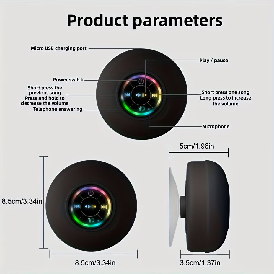 Wireless Speaker with Suction Cup