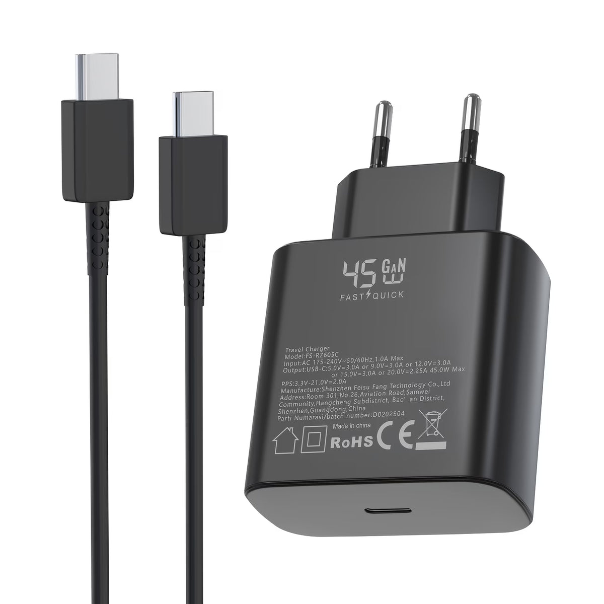 Fast Charger USB-C 45W